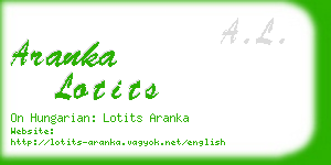 aranka lotits business card